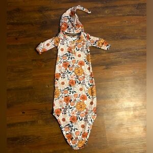 Caden Lane Newborn Knot Gown and Hat 🧡
